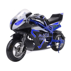 MotoTec 36v 500w Electric Pocket Bike GT Blue