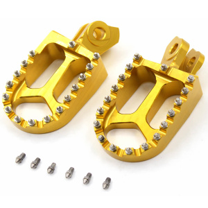 KKE Red Gold Black CNC Billet Foot Pegs Pedals for SUZUKI RMZ250 RMZ450 2010-2015