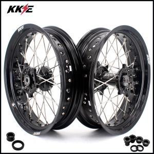 KKE 3.5 & 5.0 17 Inch Wheels for Yamaha WR250F 2001 WR450F 2003-2018 Black