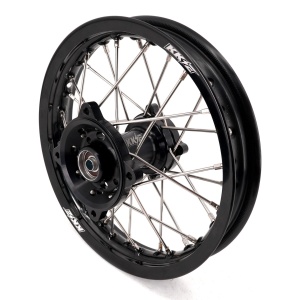 KKE 1.6*12 Rear Spoked Kid's Wheels Rims for Kawasaki KX65 2000-2024 Black