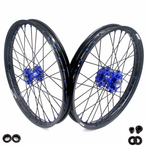 KKE Factory Stock 1.6*21" & 1.85*18" Electric Dirtbike Wheels Rim For SurRon Light Bee-X 2019-2024 Blue Nipples