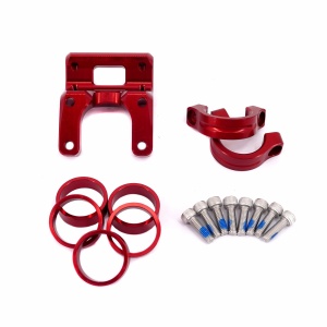 KKE Red Handlebar Risers Kit Fit E-Ride Pro-SS 2024 e-Bike Bracket Clamps Pads