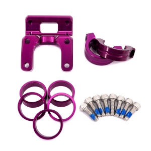 KKE Purple Handlebar Risers Kit Fit E-Ride Pro-SS 2024 e-Bike Bracket Clamps Pads