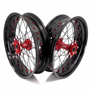 KKE Factory Stock 3.5/4.25*17" Electric Supermoto Wheels Rim Fit For SurRon Ultra Bee 2023-2024 Red