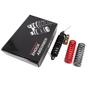 KKE Dirtbike Downhill Bicycle Metal Rear Suspension assembled with 650Ibs Black Spring Match Extra Spring Shock 500Lbs Red and 650Lbs Titanium For SURRON Light Bee