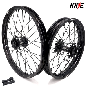 KKE Factory Stock KKE 21" & 18" E-Bike Spoke Wheels Rims Fit SurRon Ultra Bee 2023-2024 All Black