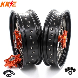 KKE 3.5/4.5*17inch CUSH Drive Supermoto Wheels for KTM SX SX-F XC XC-F EXC 2003-2024