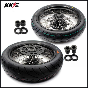 KKE 3.5/4.25*17in. Supmermoto Wheels Set For SUZUKI DRZ400SM 2005-2024 CST Tires