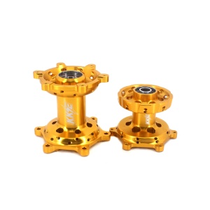 KKE CNC Gold Front & Rear Hubs Set For SUZUKI RM125 1996-2007 RM250 1996-2008