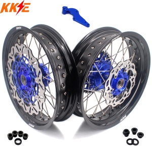 KKE 17" CUSH DRIVE Supermoto Spoke Wheels Rims Fit KTM 125-530CC 2003-2024
