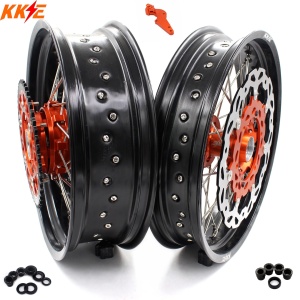 KKE 3.5/4.5*17inch CUSH Drive Supermoto Wheels For KTM SX SX-F XC-F EXC 2003-2024