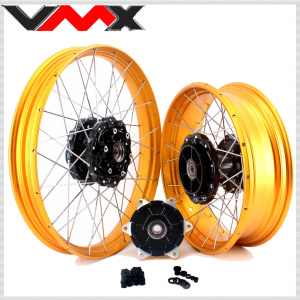 VMX-Racing Tubeless Gold Rims Compatible with BMW F800GS / F800GS Adventure 2008-2020 2.15*21inch & 4.25*17inch Rims