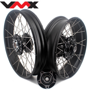 VMX 2.5*19 & 4.25*17 Tubeless Wheels Set Fit For Honda CB500X 2019-2021 Black Hub & Rim