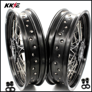 KKE 3.5/4.25*17inch Supermoto Wheels Rims For SUZUKI DRZ400 DRZ400E DRZ400S