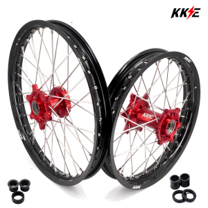 KKE 21 & 18 Spoked Enduro Wheels Rims Set FOR BETA RR 2013-2022 Red