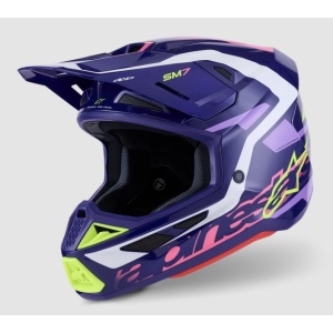 Alpinestars SM7 Deed Helmet – Gloss Purple/Pink