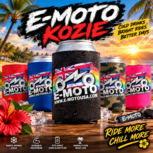 E-Moto Custom Shop Koozie Black