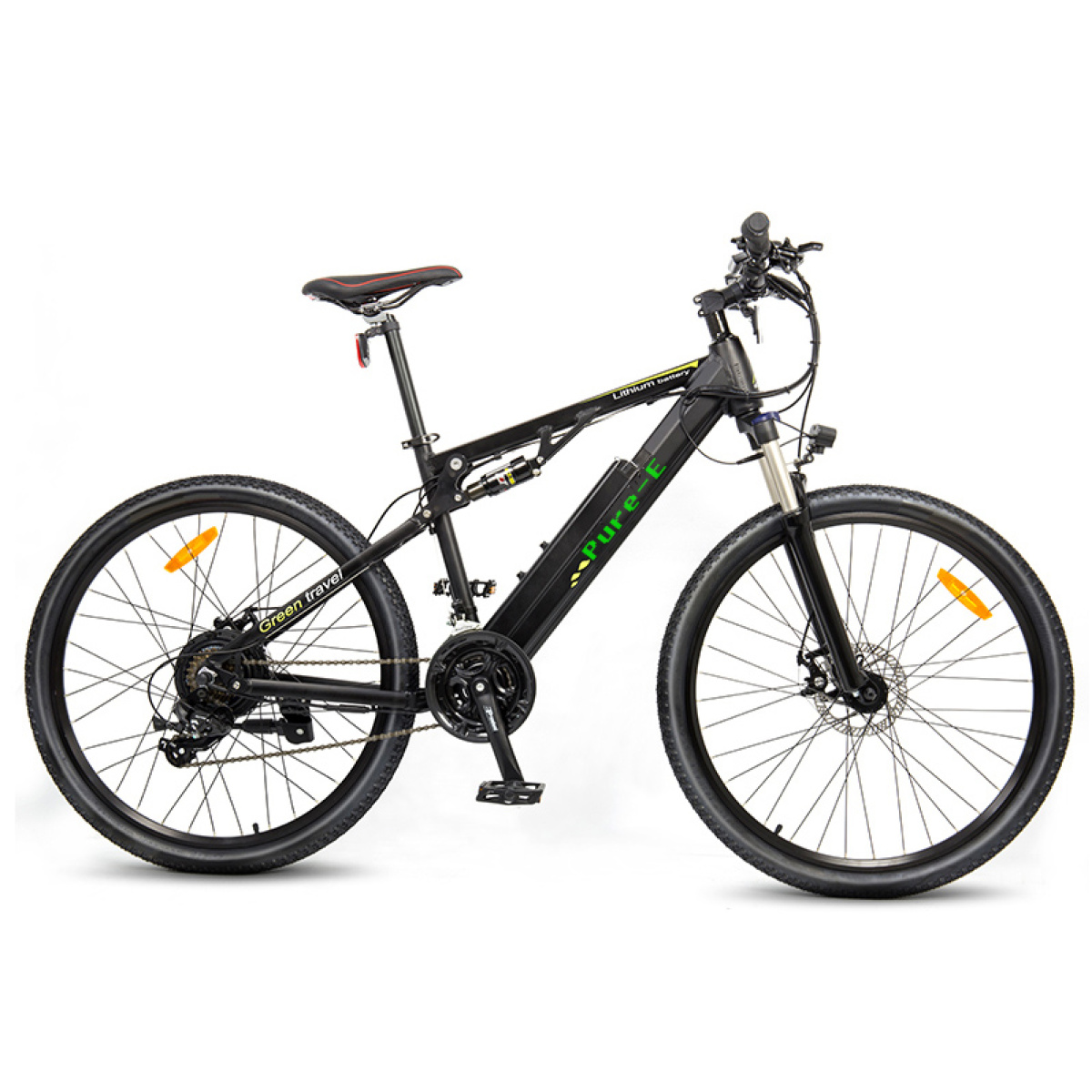 Pure-E Electric Mountain Bicycle with Full Suspension